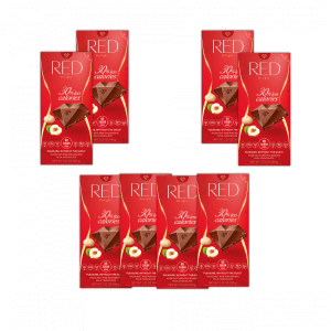 RED Chocolate hazelnut and macadamia milk chocolate 8 Pack