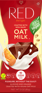 100% Vegan Orange and Almond Chocolate Bar